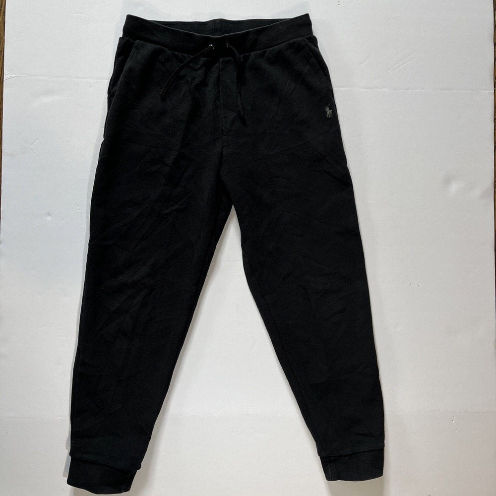Ralph Lauren L (14-16) Sweat Pants Black Silver Pony